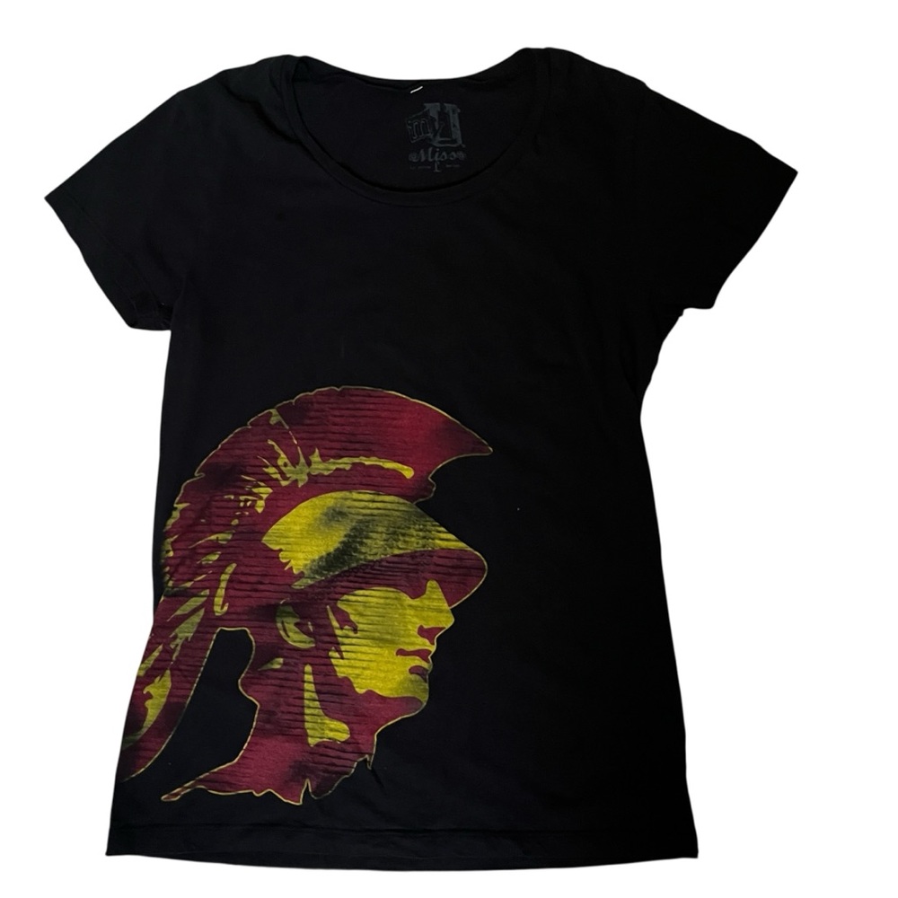 USC Trojans Women’s Black T-Shirt, size Large